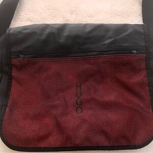 Hugo Boss Black Red Nylon Messenger Bag .